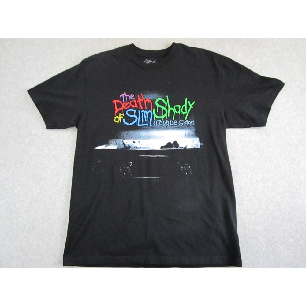 Eminem Shirt Mens Large Black The Death of Slim Shady Coup De Grace Graphic